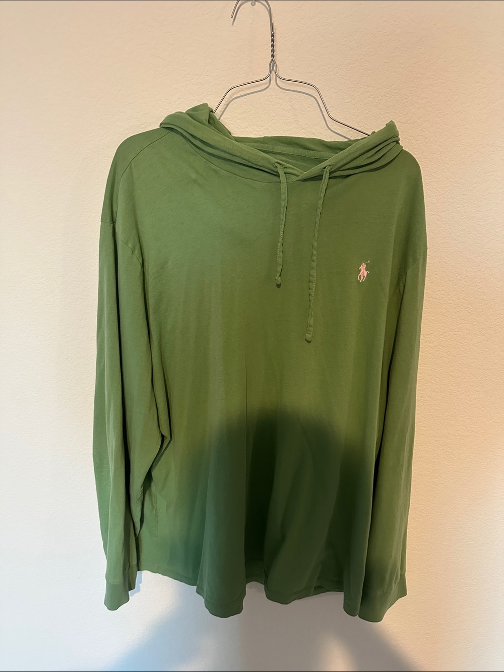 Polo Ralph Lauren Olive Green Lightweight Hooded Sweatshirt 2XL